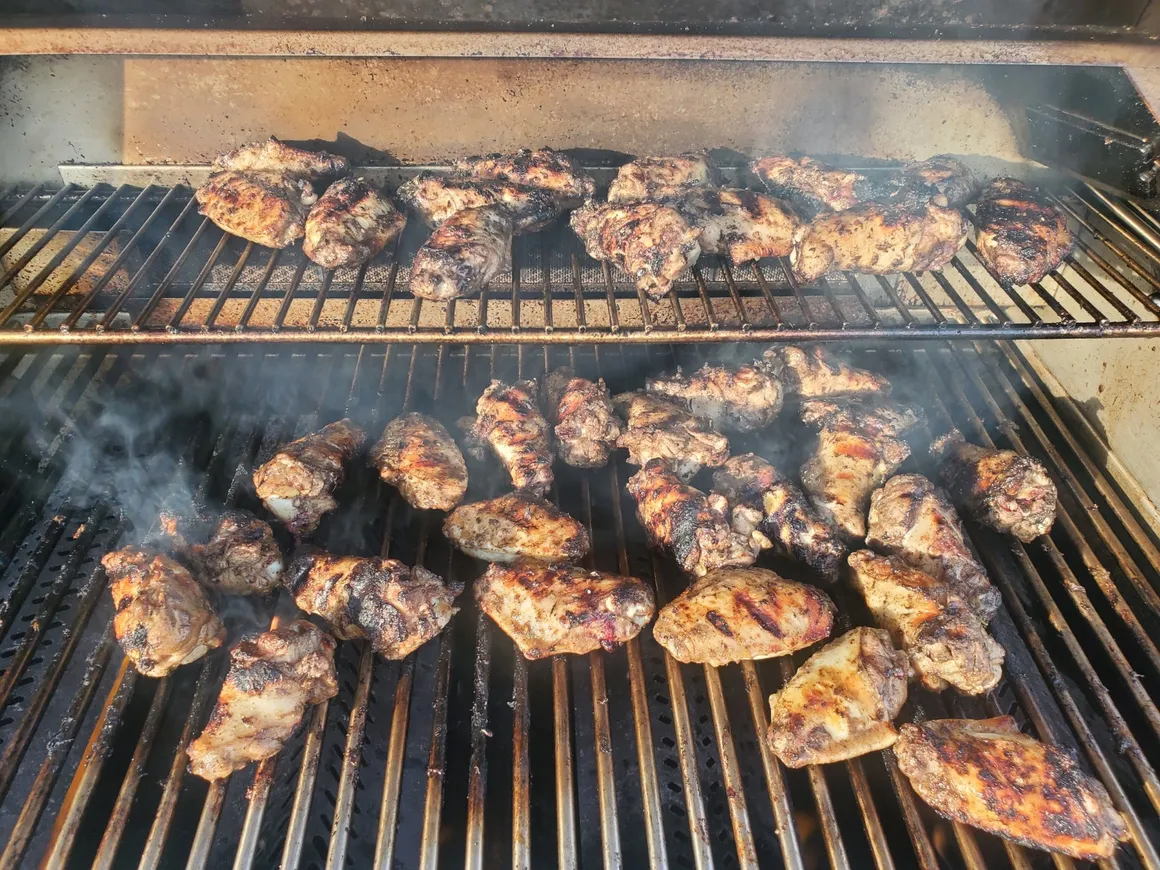 Grilled Chicken Wings On The Grill - Wadadli Flare Catering