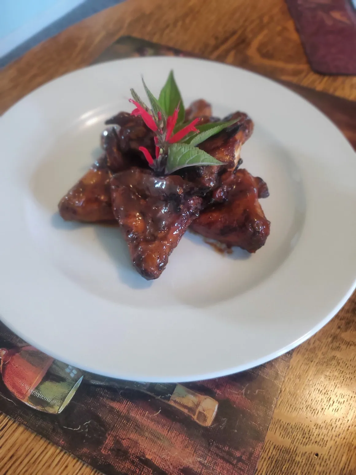 Wings With Garnish - Wadadli Flare Catering